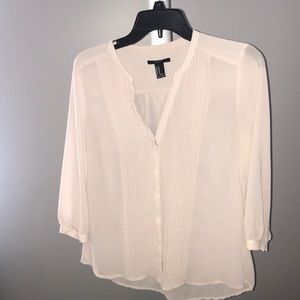 Blush button down blouse